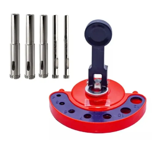 Guia para Serra Copo com Ventosa para Porcelanato com 5 Serra Copo Lotus 1459