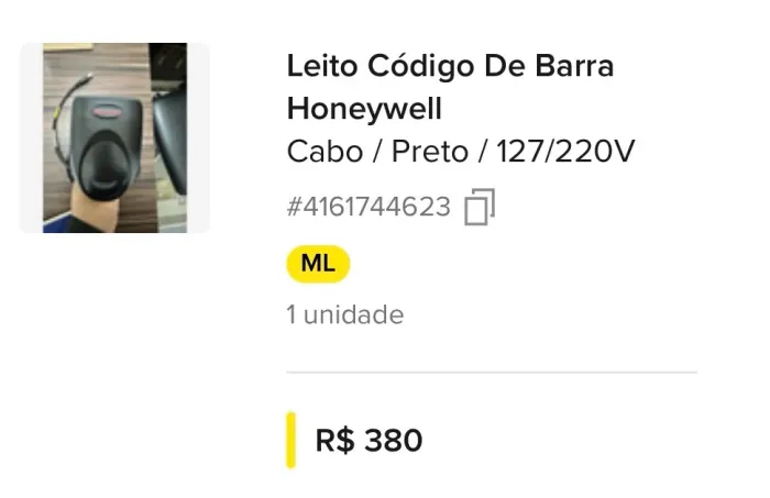 Leito Código De Barra Honeywell