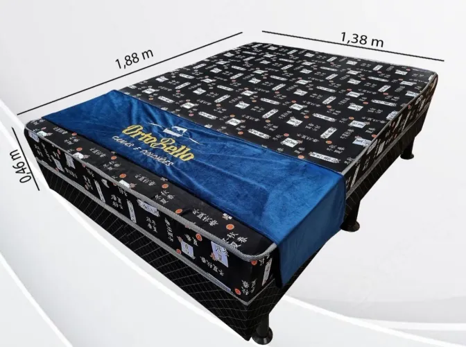 Cama box Ortopédica Casal Black - Entrega rápida 