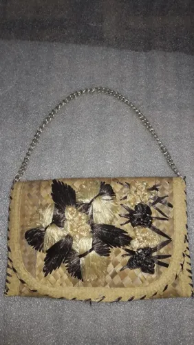 Bolsa de palha vintage