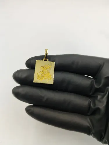 Pingente são Jorge maciço ouro 18k/750