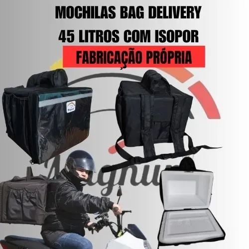 Mochila Bag Motoboy Térmica para Delivery Magnun 45 litros