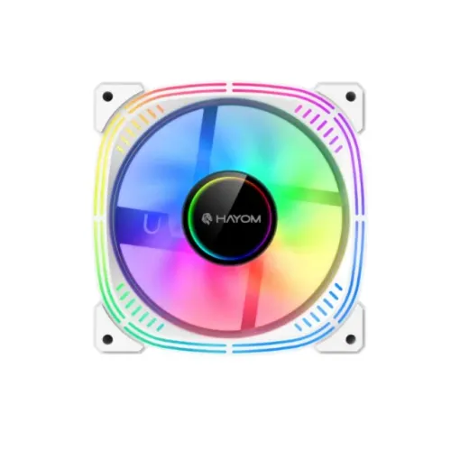Cooler Fan 120mm Hayom FC1380 White Led Rgb *Molex para Gabinete Hayom 1780/1791 - WZetta
