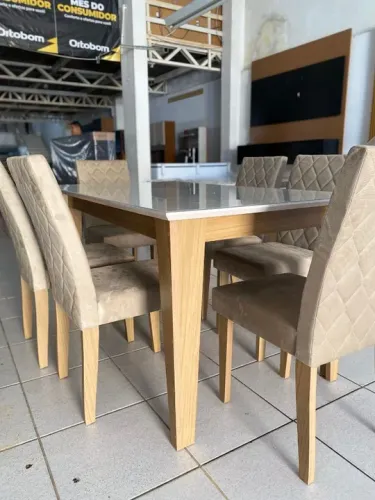Mesa de jantar liz 6 lugares- entrega gratis