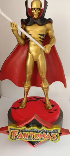 Fantomas o guerreiro da justiça action figure impressa em 3d