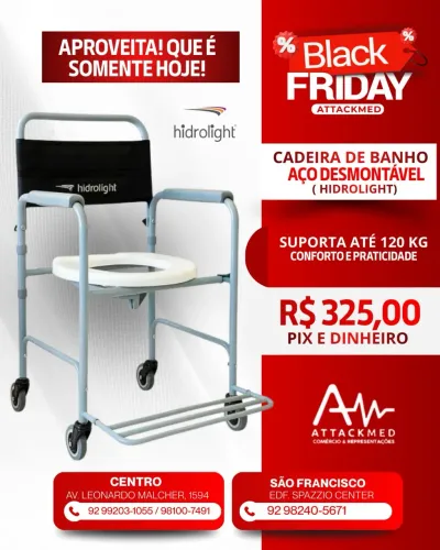 Cadeira de banho aço desmontável