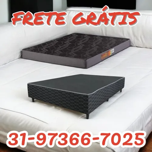 COLCHÃO CASAL D20 + BASE CASAL + ENTREGA GRÁTIS