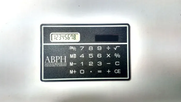 CALCULADOR ULTRA FINA TAMANHO CARTÃO ENERGIA SOLAR 2,5MM