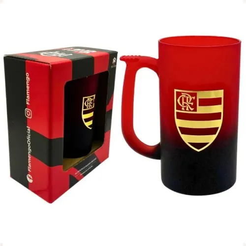Caneca Flamengo Chopp Acrílico Vermelha 500ml Oficial CRF