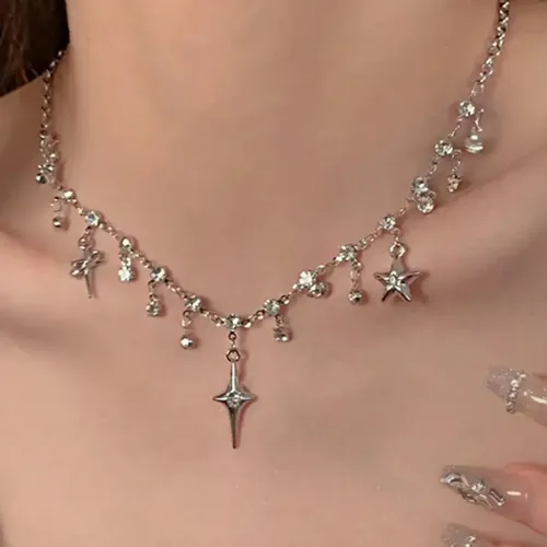 Choker Estrela e Strass Coleção Glamour