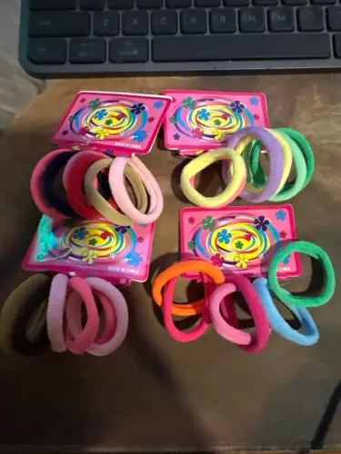 Kit de elásticos 24un de cabelo coloridos