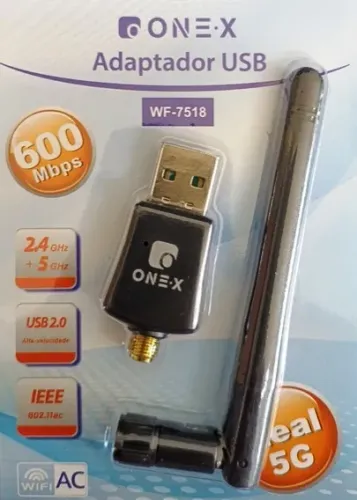 Antena Wi-Fi USB 5G Onex WF7518.