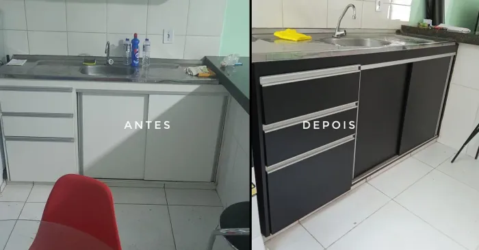 Envelopamento armário de pia
