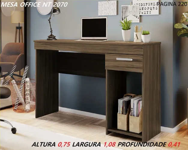 Mesa para computador 1.20 branca 