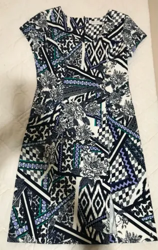 Vestido estampado geométrico