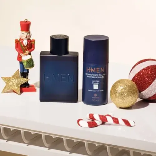 Kit presente de Natal Hmen Hinode ( perfume Masculino  + desodorante Rollon )