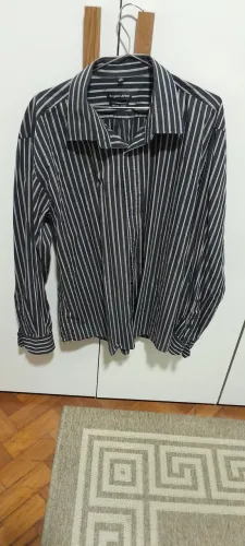 Camisa social manga cumprida listrada 