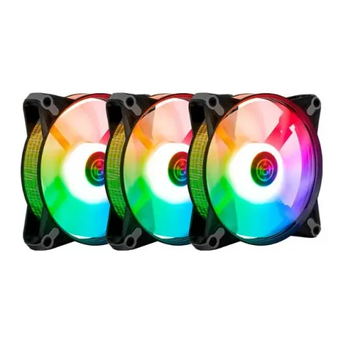 Kit 3 Fans/Coolers TGT Humber, ARGB, 3x 120mm, Controle e Controladora, Novo, Lacrada