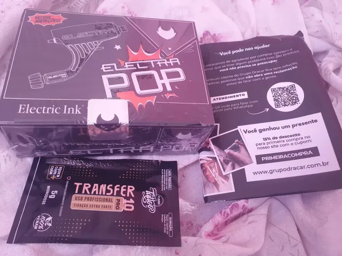 Máquina de tatuagem rotativa electra pop silver NOVA