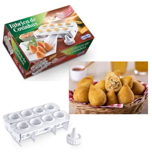 Fabrica de coxinhas caseira Forma com 8 unidades