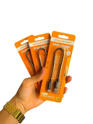 Cabo USB Curto para Celular - H'MASTON