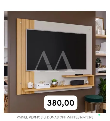 Painel para TV Permobili Dunas Off White/Nature