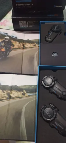 3 Fones de ouvido/ intercomunicador para moto capacete  FX8 AIR