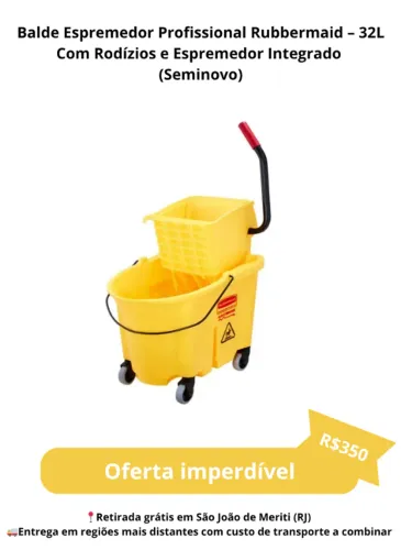 Balde Espremedor Profissional Rubbermaid - 32L (SEMINOVO)