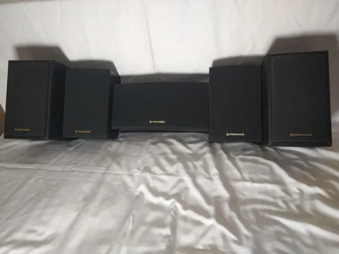 Home theater pionner 5.1 e leitor de DVD, ld e dvl