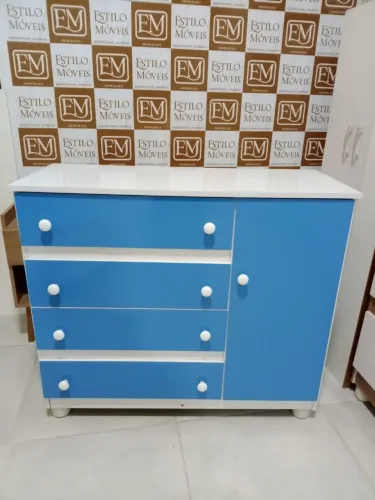 Cômoda azul, 100%MDF