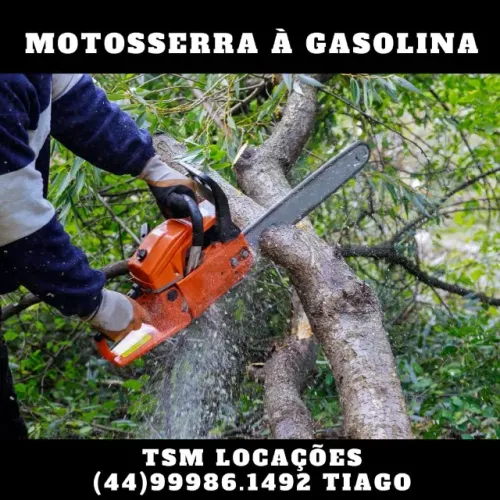 Locação - Motosserra à gasolina para cortes em geral. (Maringá / Sarandí) Alugar / Aluguel