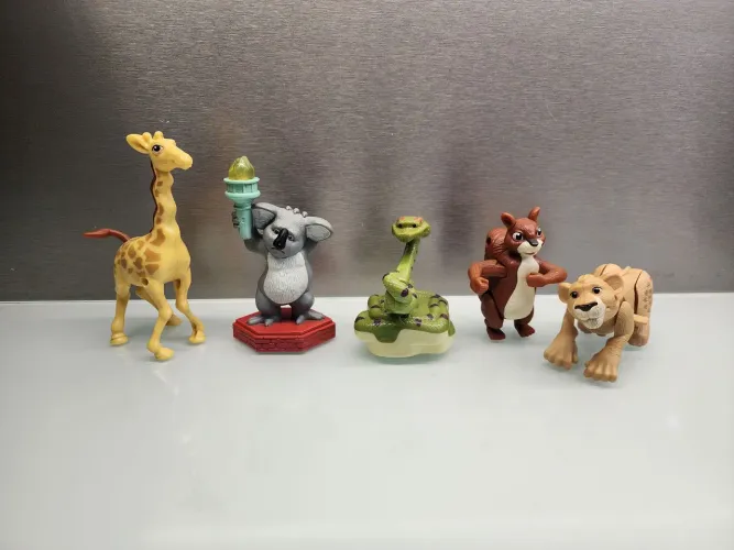 Coleção vintage 5 Animais do Selvagem ano 2006- Mc Donalds