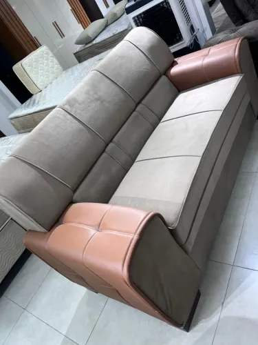 CONJUNTO SOFÁ VITTA LION 3x2 NOVO BEGE R$ 1.799,00