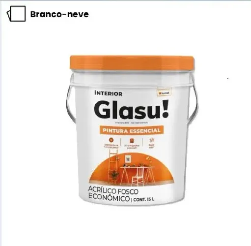 Tinta Acrílica Fosca Branco Neve 15L Glasu!