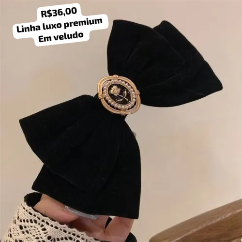 Laço de cabelo luxuoso em veludo - 