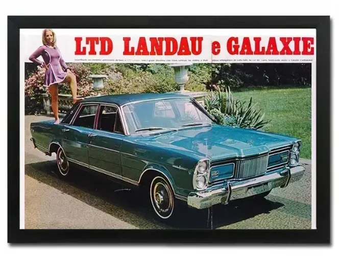 Ford LTD Landau 1973 - Pôster / Quadro decorativo com matéria original de revista