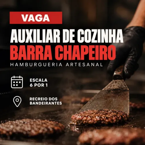 VAGA: CHAPEIRO - HAMBURGUERIA ARTESANAL