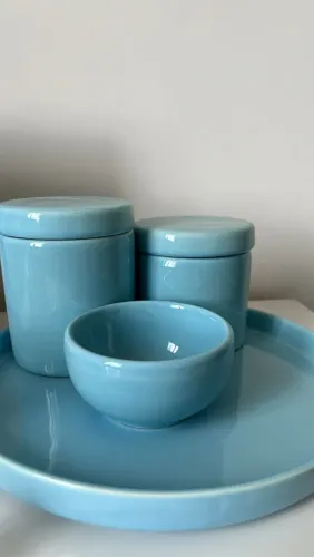 Kit azul porcelanato para bebê