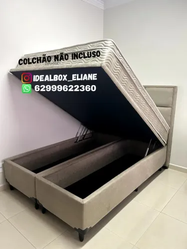 Box baú casal bipartido -Durabilidade, elegância e praticidade.