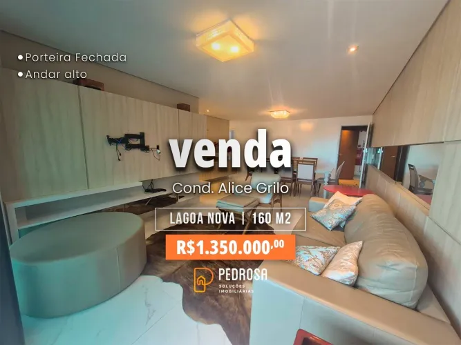 VENDA | Apto | 160 m² | R$ 1.350.000 | 4 quartos | Andar alto | Porteira fechada | 3 vagas