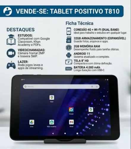 Tablet t810 positivo
