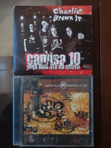 Cd Charlie Brown Jr - Camisa 10 Joga bola até na chuva e Cd Marcelo D2 Acústico Mtv