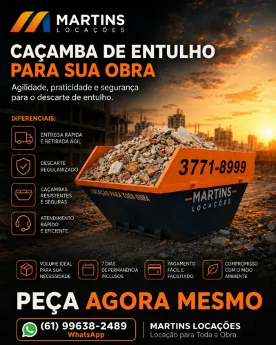 Caçamba de Entulho - Martins Locações 