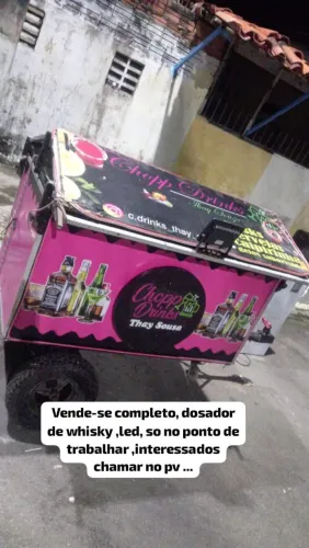Bando carrinho de drink completo