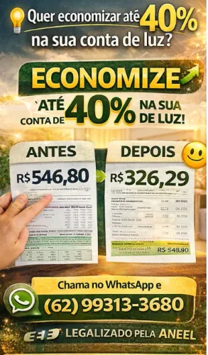 Desconto GRÁTIS de até 40% na conta de energia!
