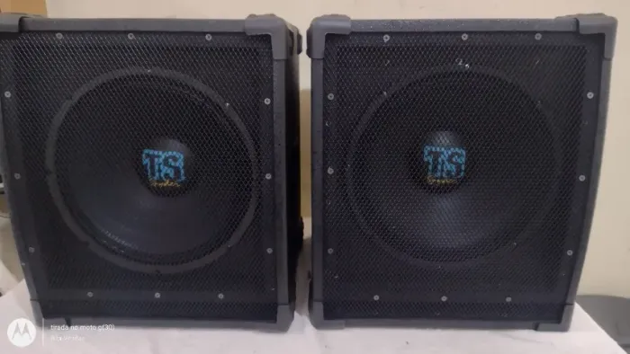 Par de caixas de subwoofer, graves, 12 polegadas, 350w cada
