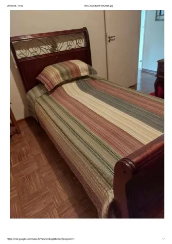 Cama de Viúva em Madeira Maciça + Colchão Super Conservados