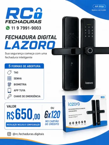 Fechadura Digital Lazoro Com App