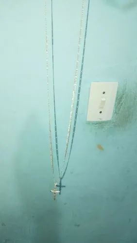 Prata 70cm + pingente de prata ,+relógio