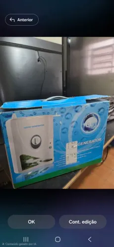 Gerador de ozônio GL-318 com mangueira e pedras difusoras